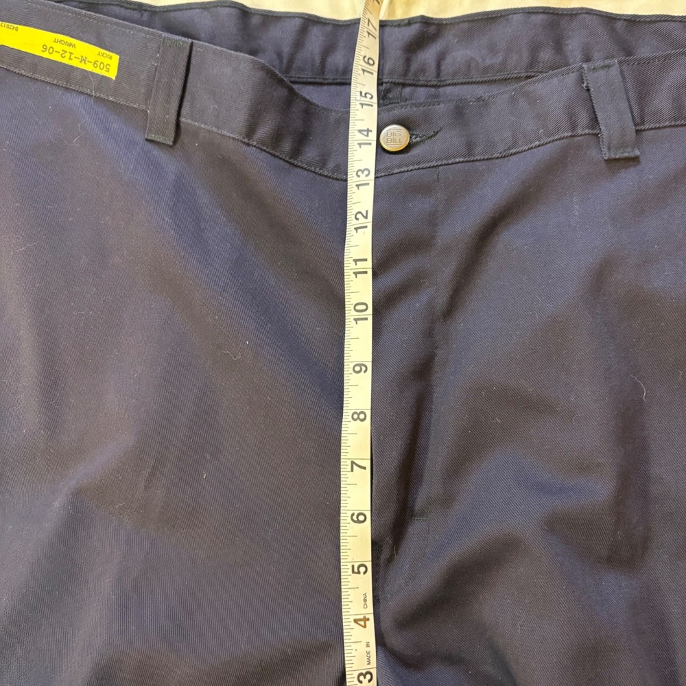 BIG BILL FR Flame Resistant Work Pants Men's 48 x 32 (30") Navy Blue‎ NWT - Picture 9 of 9